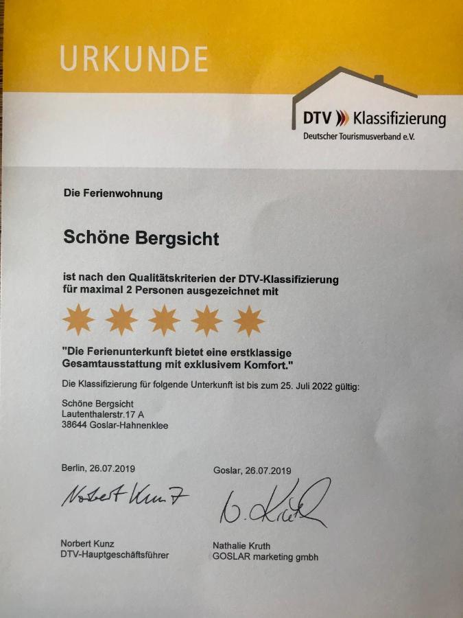 Schoene Bergsicht Goslar Buitenkant foto
